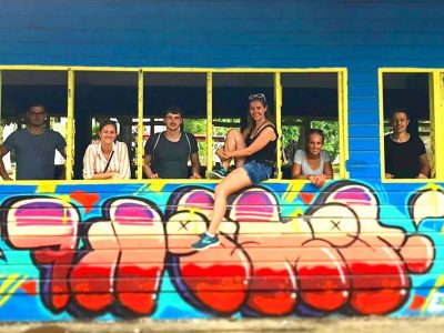 Panama City Bike Tour sightseeing Bike Tour guests graffiti panama vacation packages