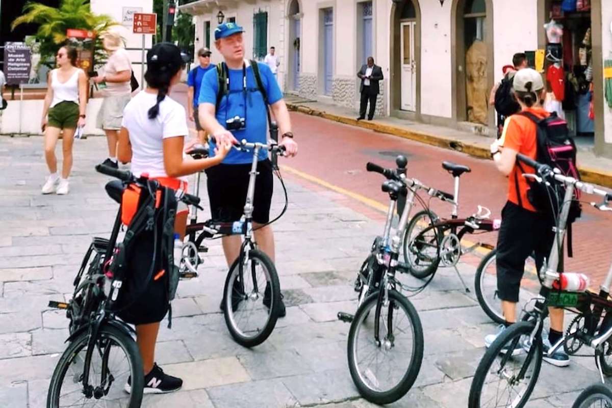 Panama City Bike Tour sightseeing Bike Tour guests Casco Viejo