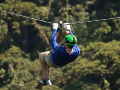 tamarindo zipline tour guests gliding on zipline