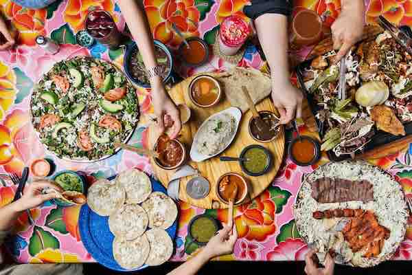 Oaxaca Culture Oaxaca Crafts Oaxaca Cuisine tour table with food copy