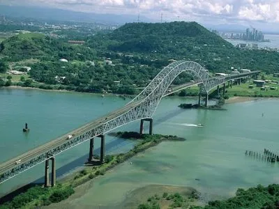 Panama canal bridge of the Americas