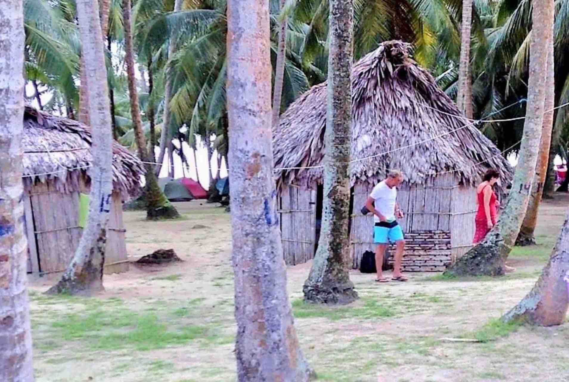 Isla Aroma San Blas traditional cabin under palm trees