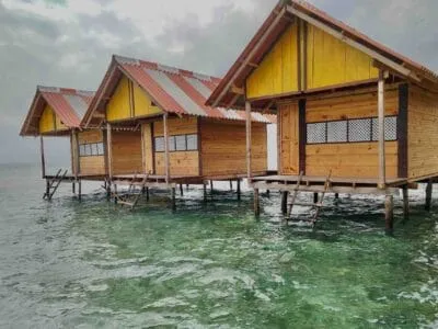 San Blas isla Wailidup island Over Water Cabin propiedad vista desde el océano