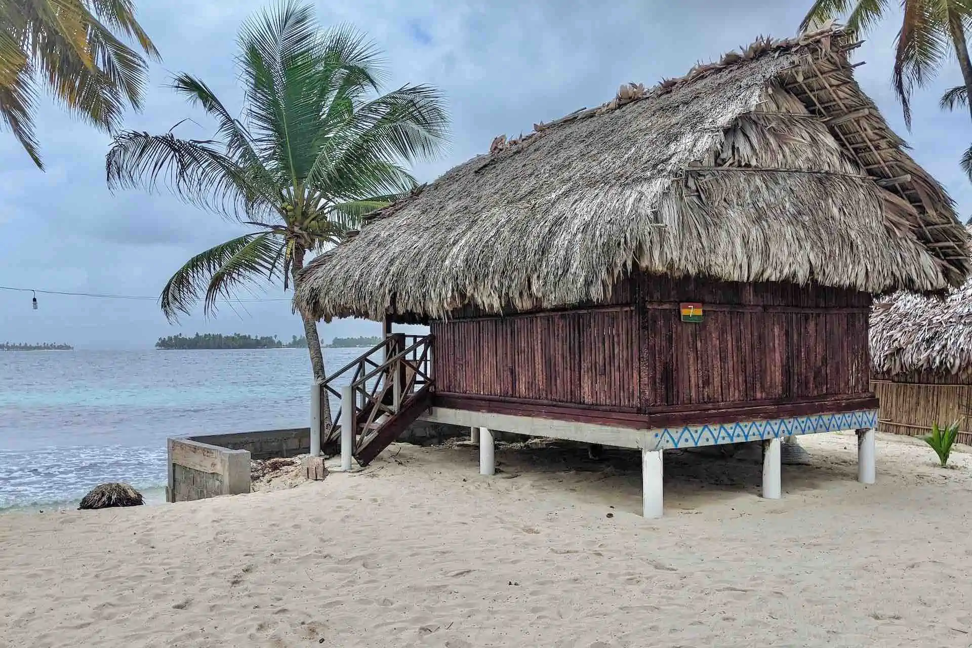 Tuba Senika San Blas oceanfront cabin from back
