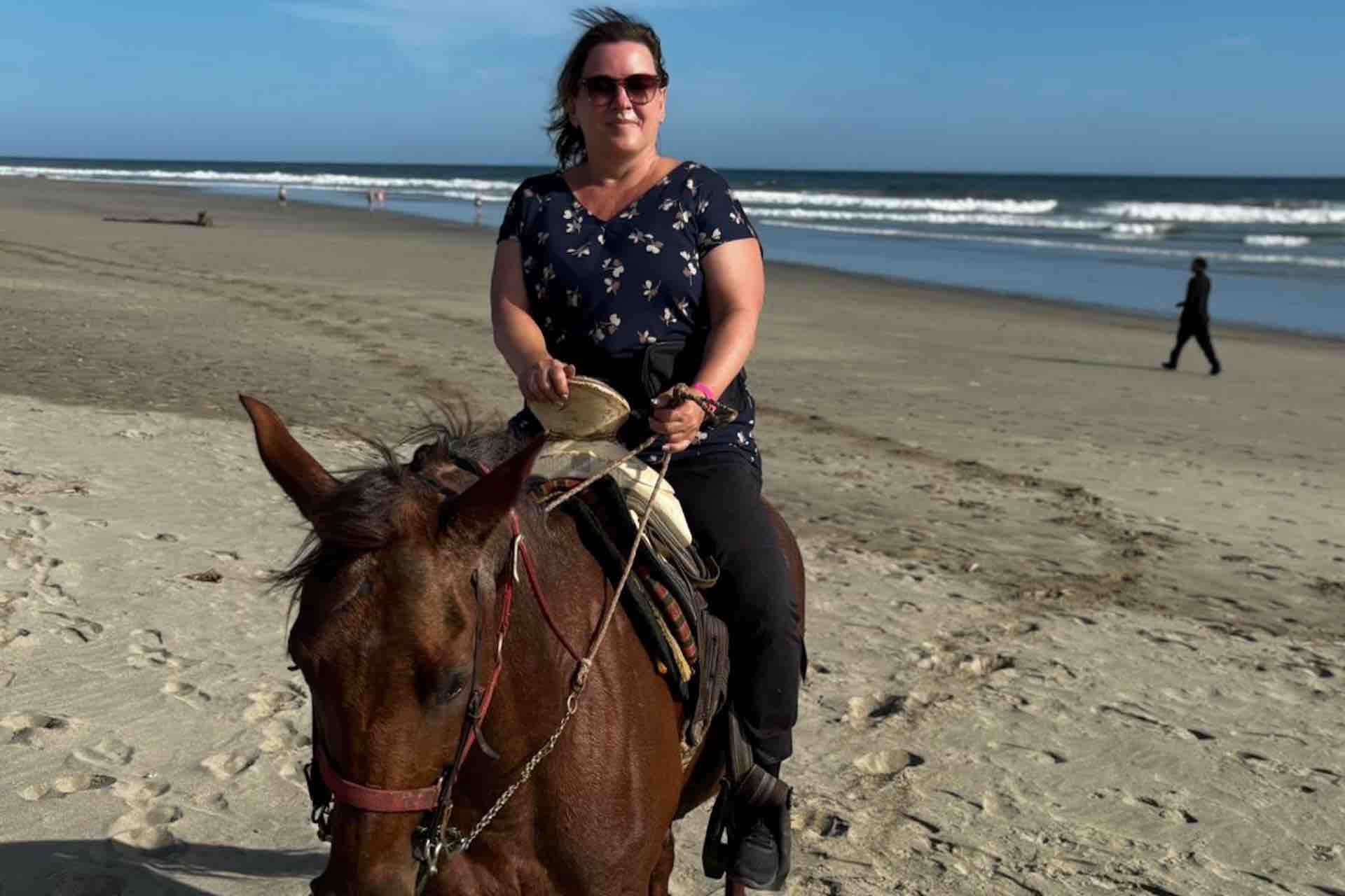 Beach Horseback Riding Huatulco woman sitting on a horse