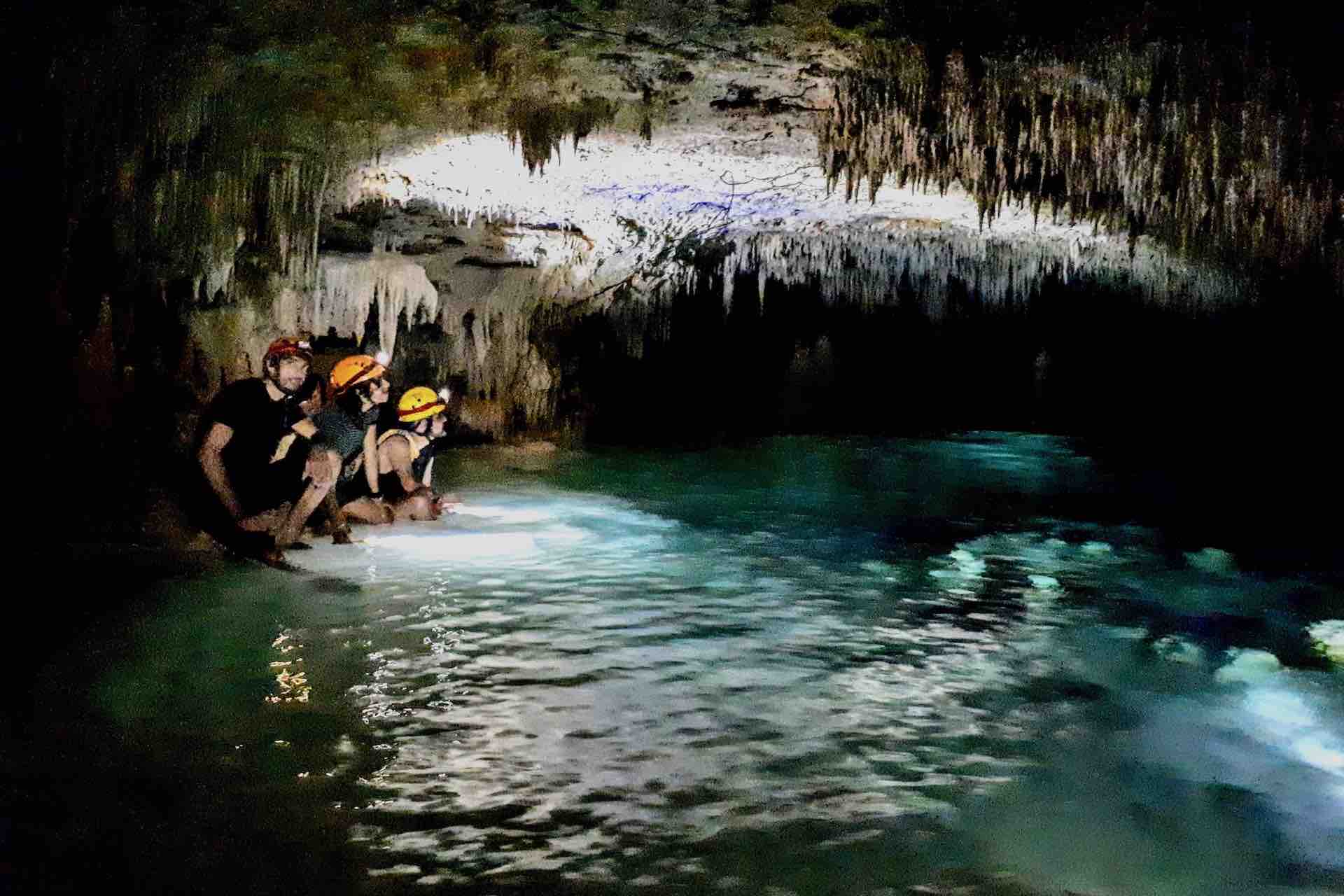 Cenote Riviera Maya Mexico Rivera Maya Tulum Playa del carmen cenote tour guests in cave