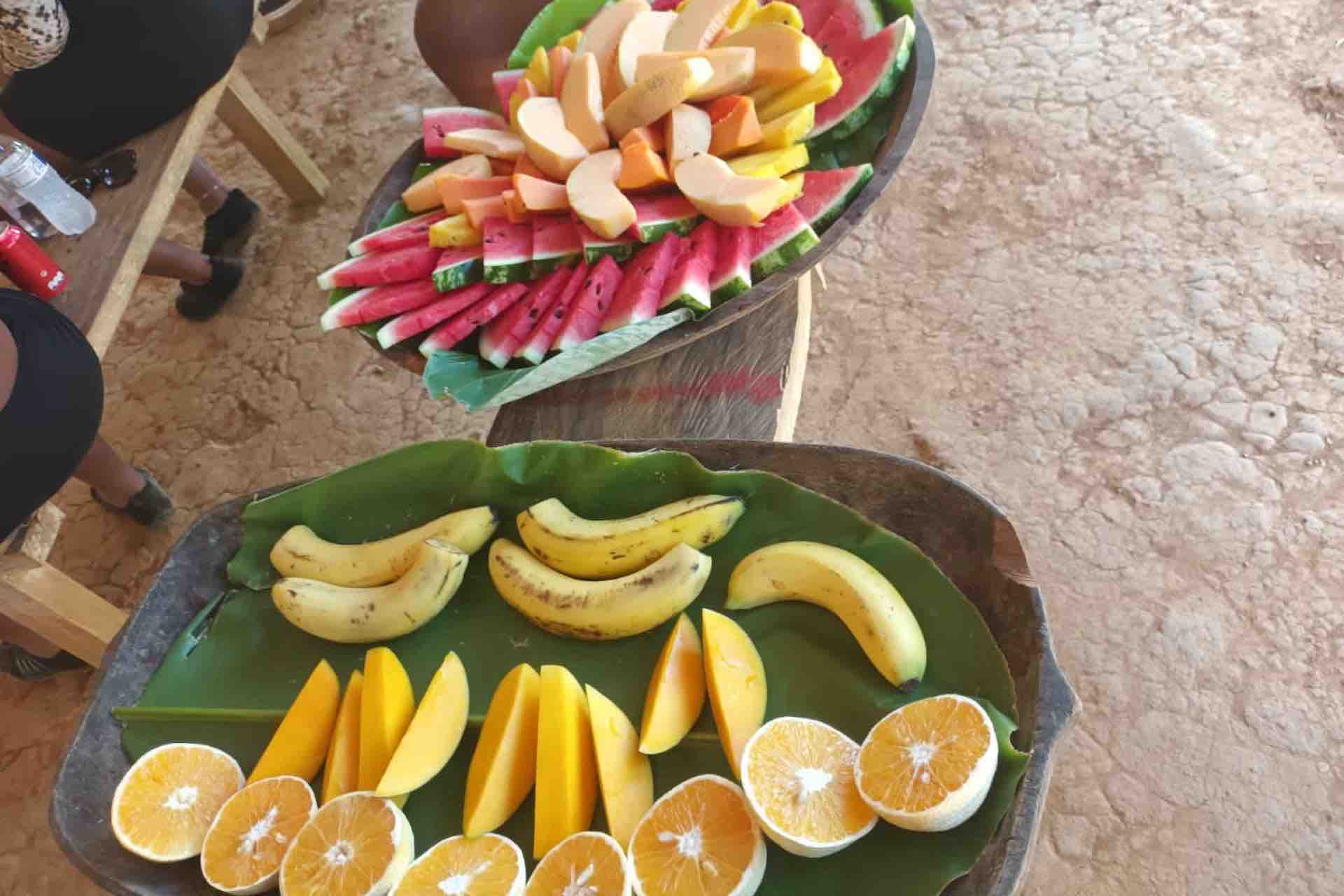 Embera panama city day tour fruit platters panama vacation package