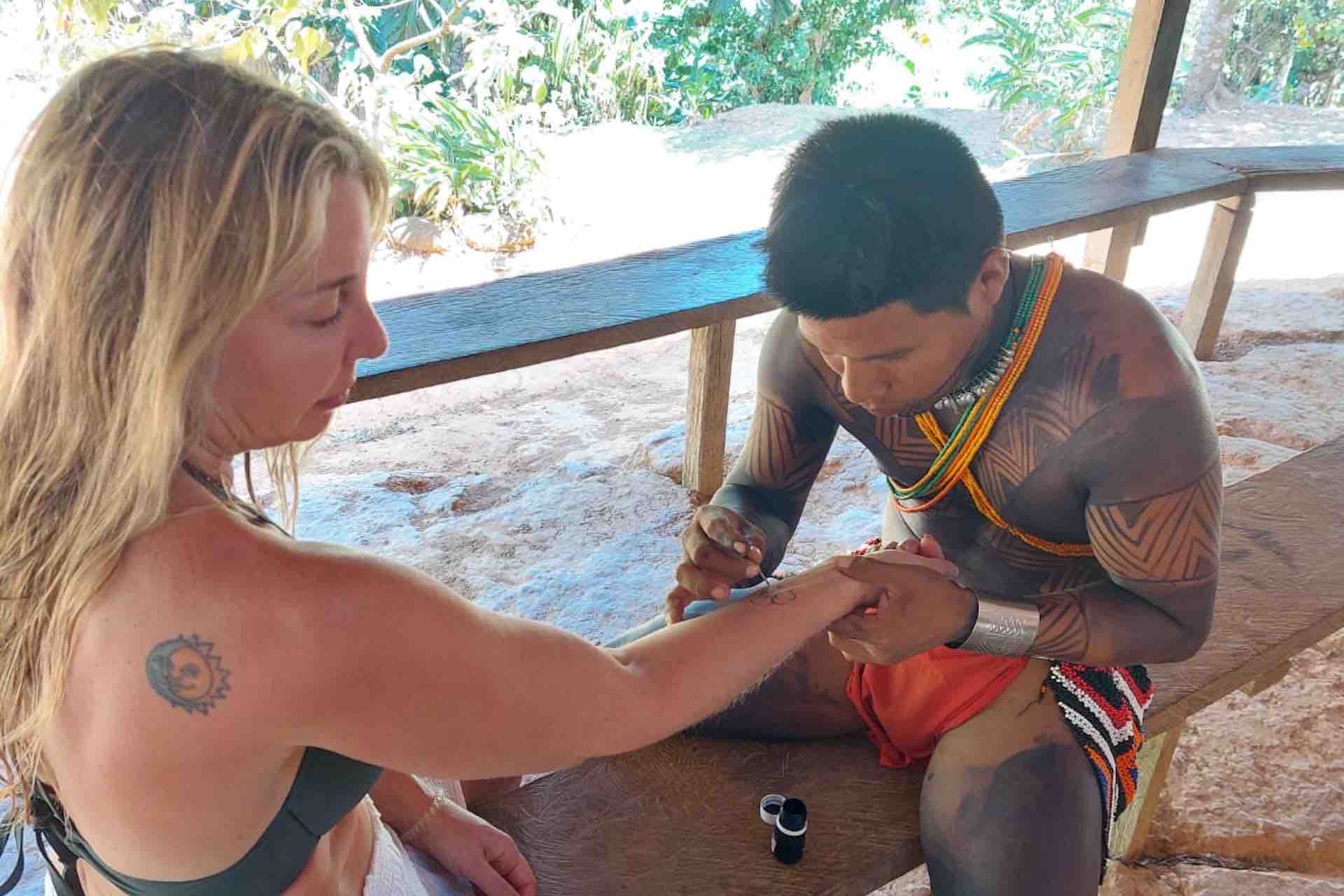 Embera tribe panama tour guest henna body painting panama vacation packages