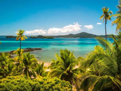 Tropical islands and turquoise water on Panama's Caribbean coast