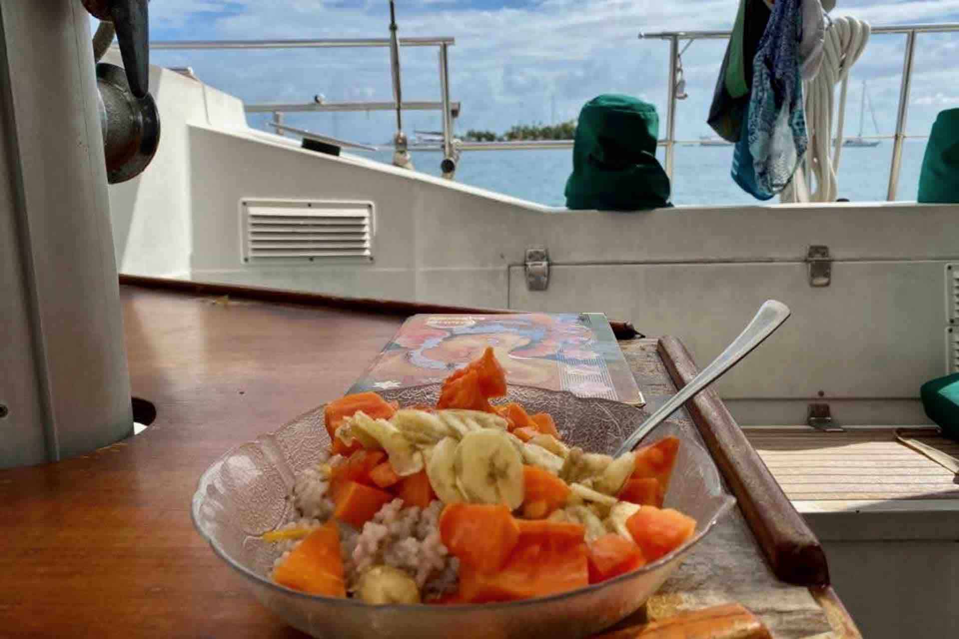 Kailani sailboat healthy breakfast