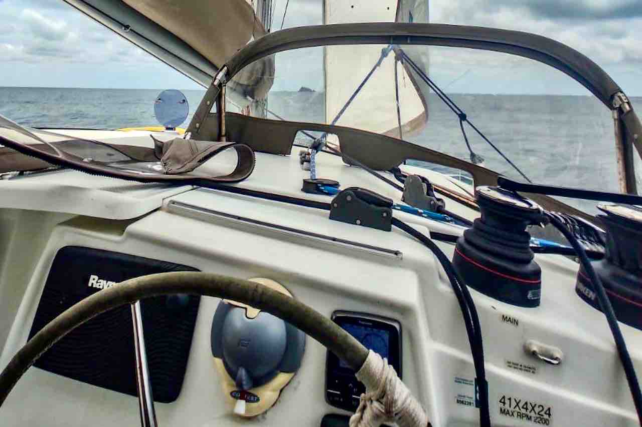 Atila catamaran cockpit
