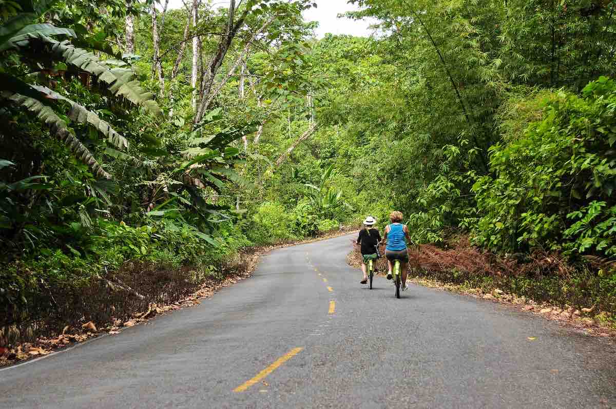 Bocas del Toro Panama Rainforest Adventure Cycling through the tropical rainforest in Bocas del Toro, Panama