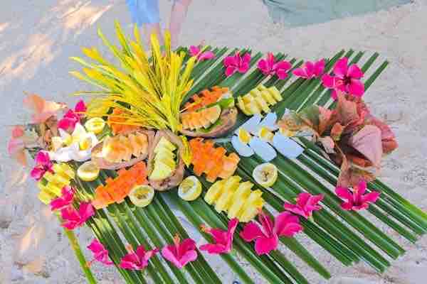 Tropical Fruit on Zapatilla Island Tropical fruit platter served on Zapatilla Island