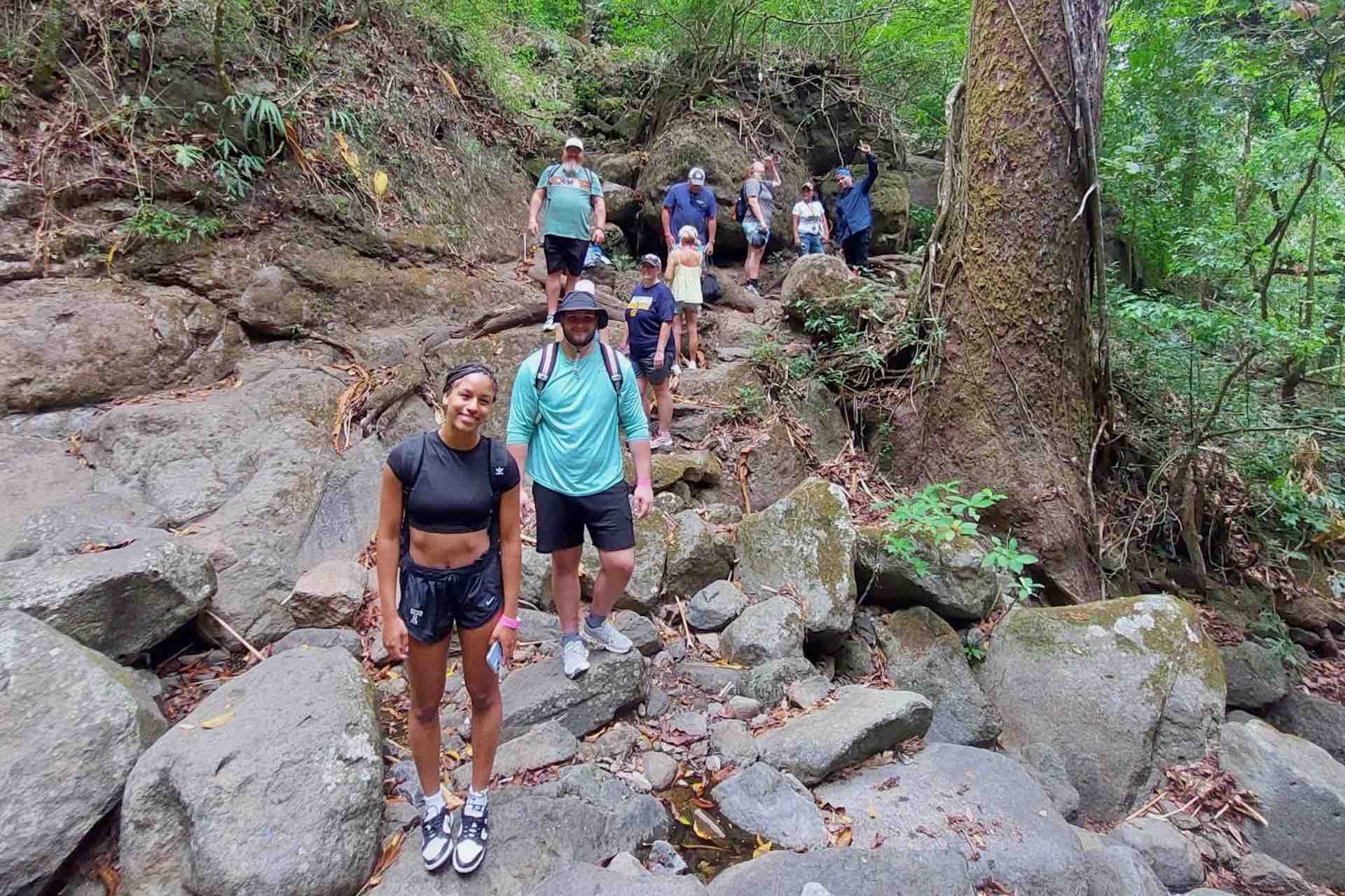 Anton Valley hikers tour group in forest