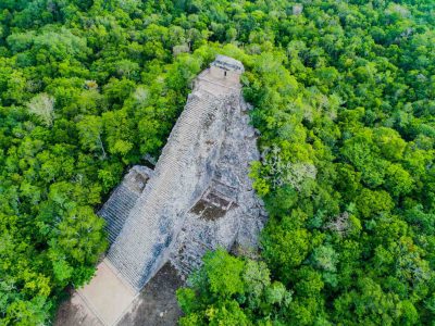 punta lagPunta Laguna Nature Reserve Mayan pyramid Cobá in Tulum