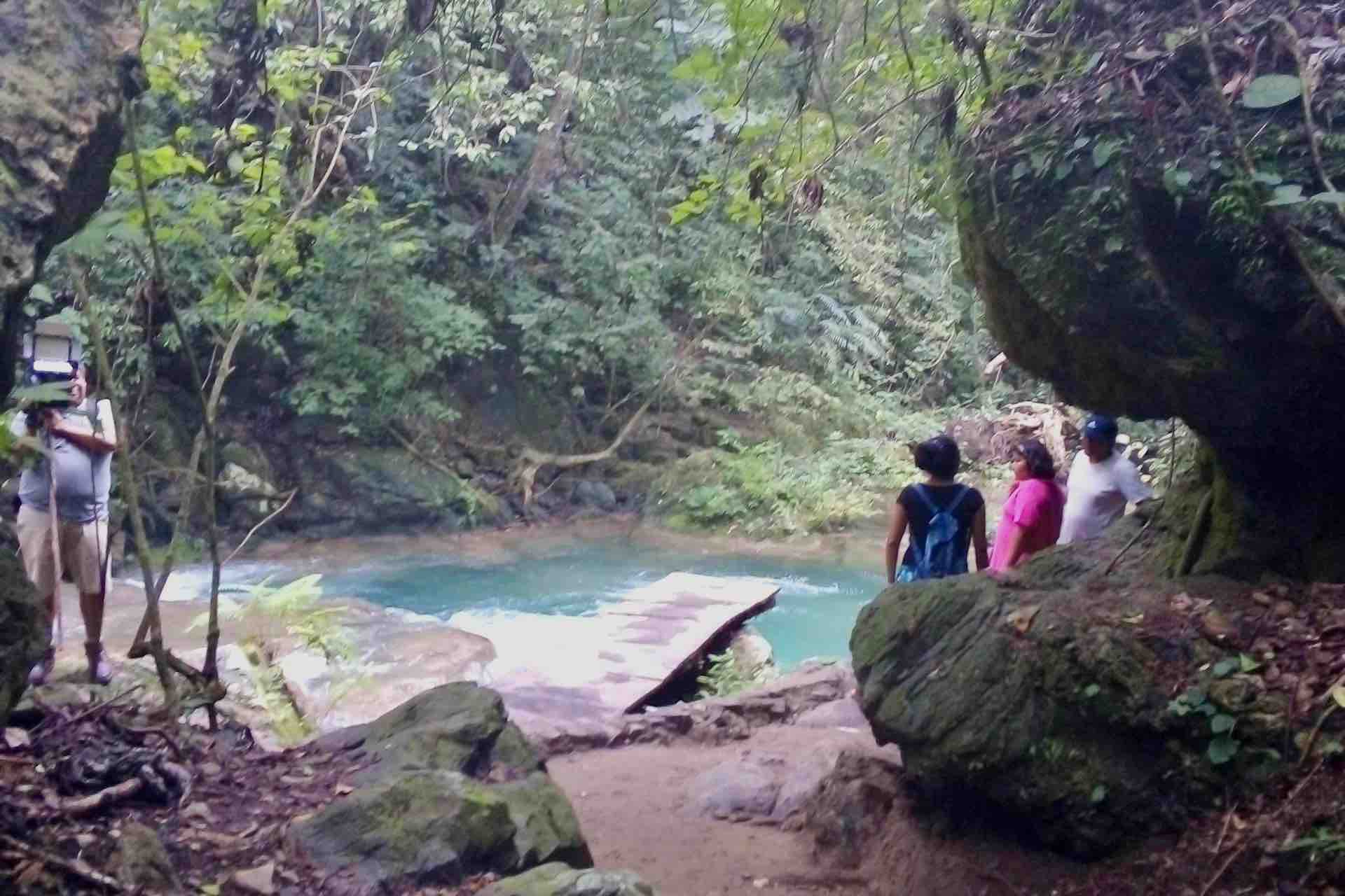 Huatulco waterfalls tour visitors