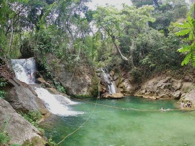 Huatulco waterfalls tour view of nature and basin