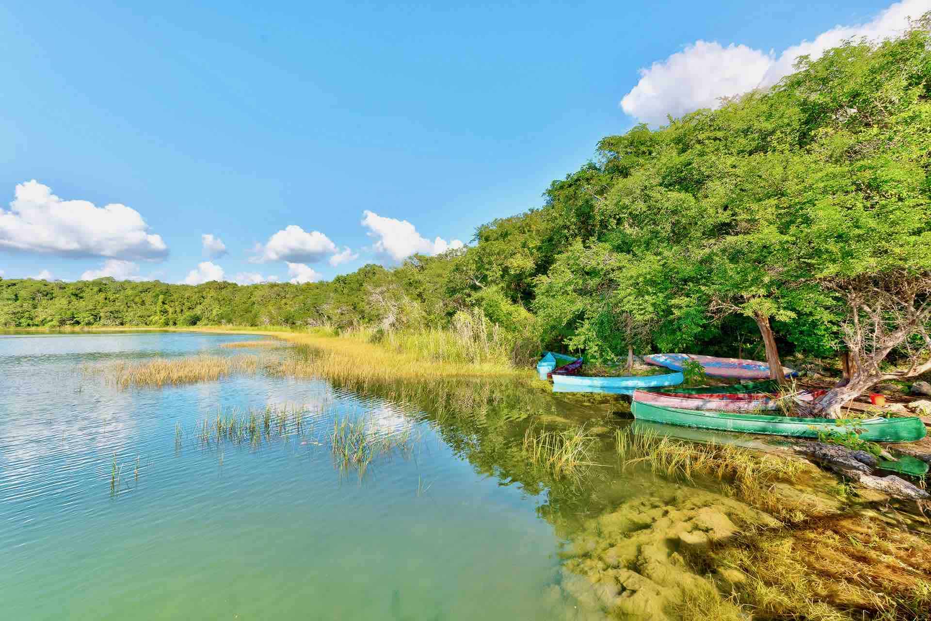 punta laguna nature reserve boats mexico tour