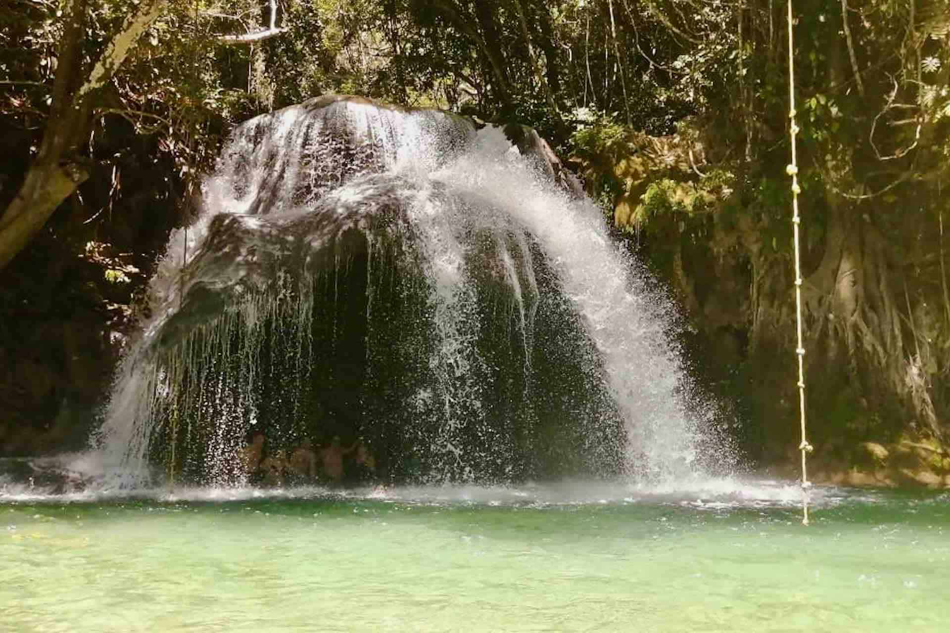 Huatulco waterfalls tour large waterfall