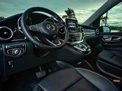 Mercedes luxury car interior image VIP transportation