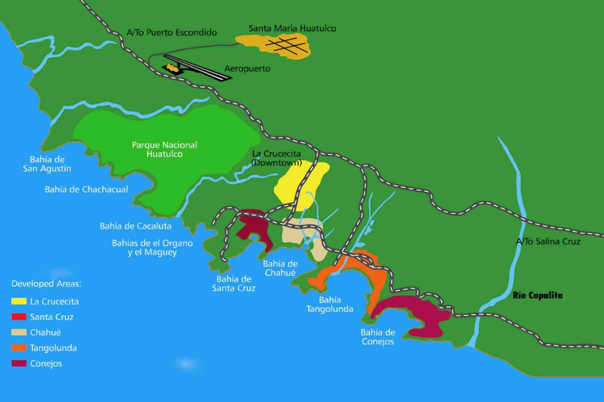 Huatulco Bays Map 2