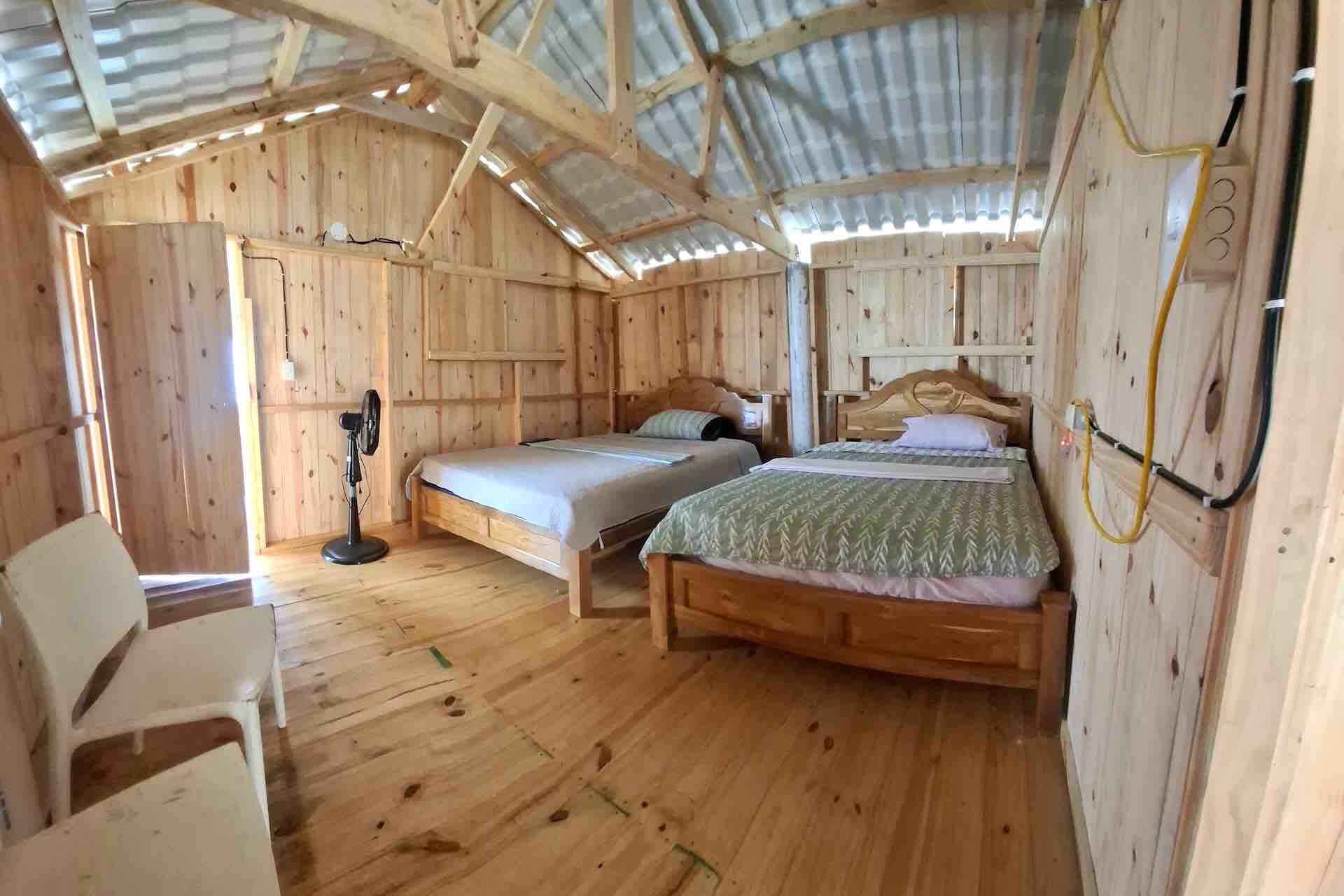 Isla Perro Overwater Cabin Interior Interior of the private San Blas overwater cabin on Isla Perro