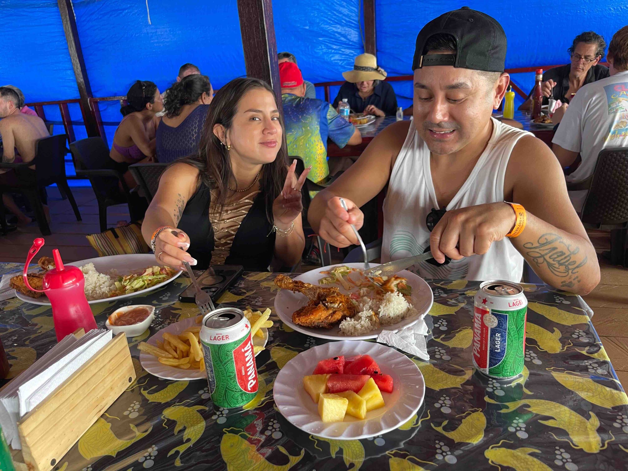 Meals at Isla Perro San Blas Lunch served to guests staying on Isla Perro in San Blas
