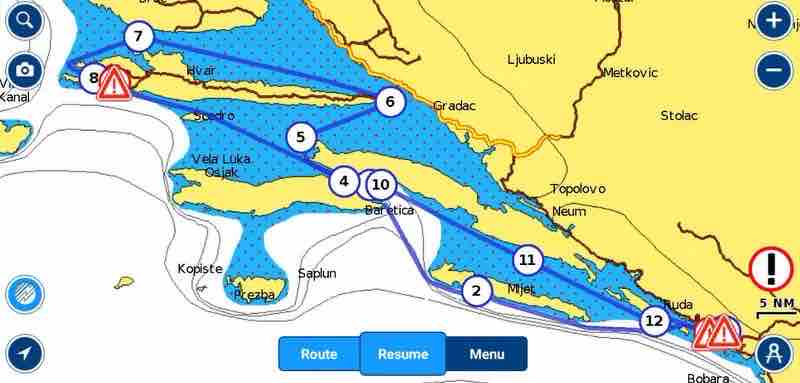 Croatia sailing Chart 1