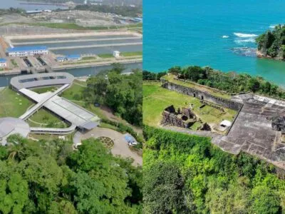 Recorrido por el Canal de Panamá y San Lorenzo Tour aéreo del Fuerte de Panamá Esclusas de Agua Clara
