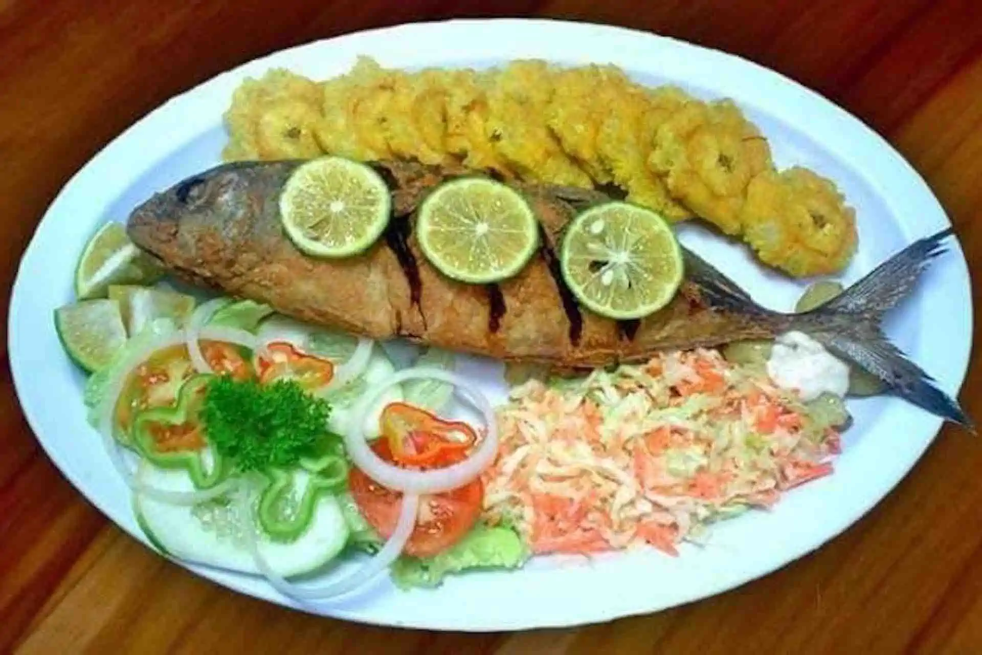 Isla Eneida San Blas lunch plate with fish and rice