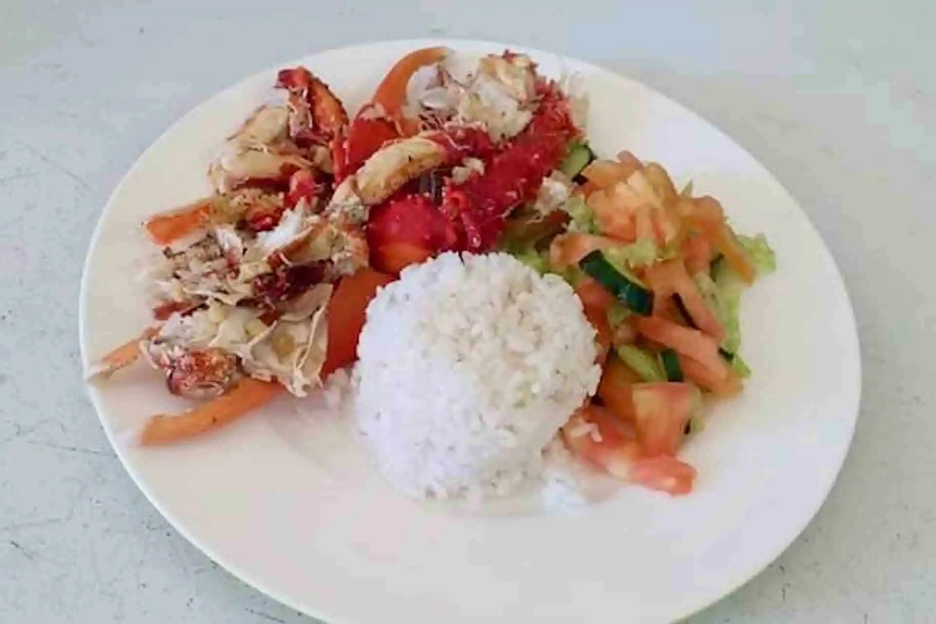 Isla Eneida San Blas lunch plate with seafood and rice