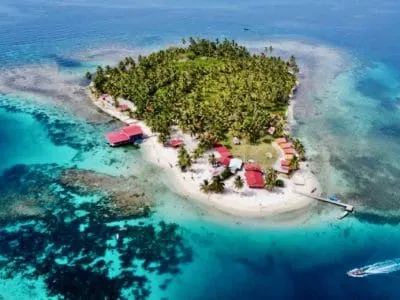 Tour San Blas Cabaña San Blas Igua vista isla drone