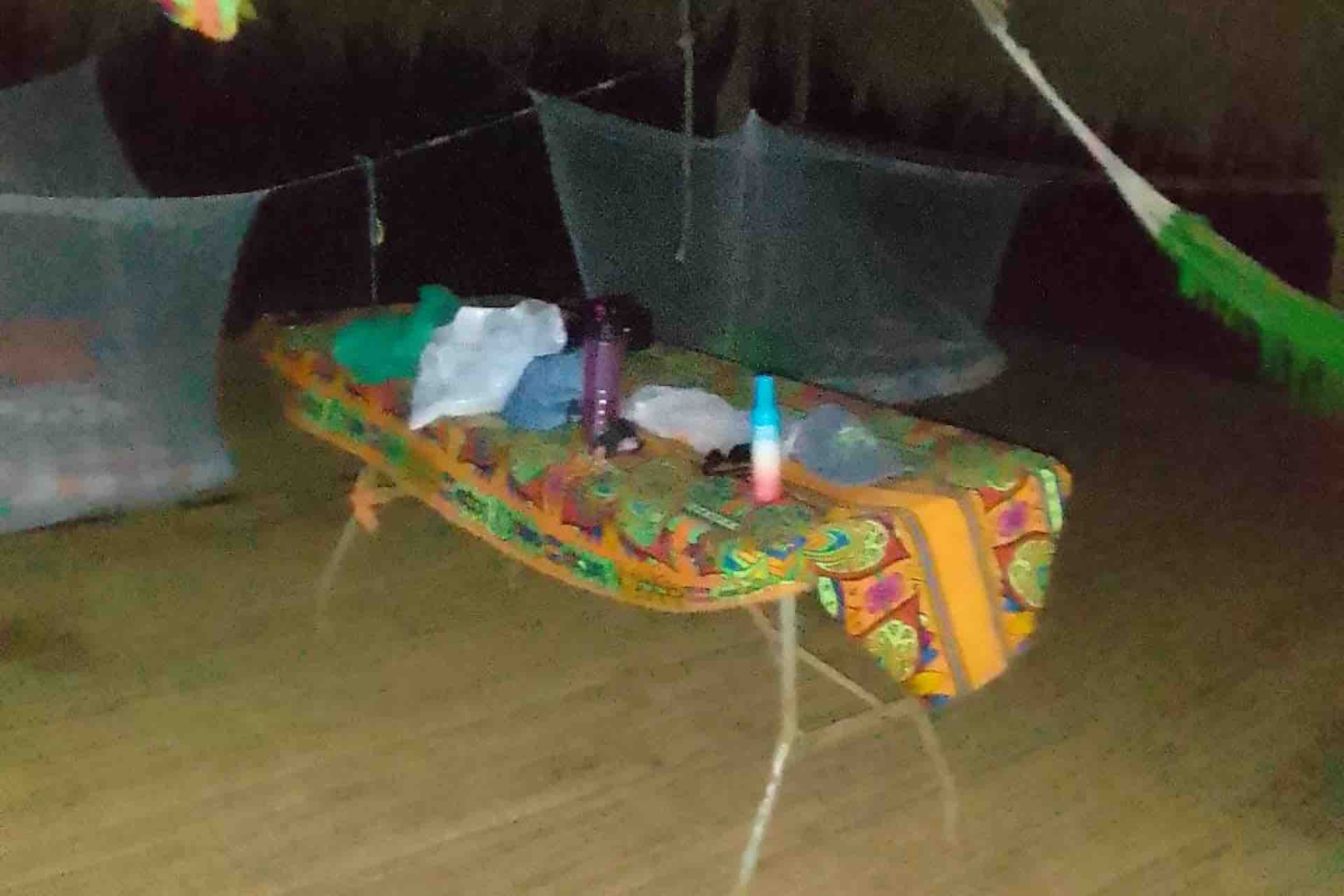 Panama Embera tribe hut cabin inside