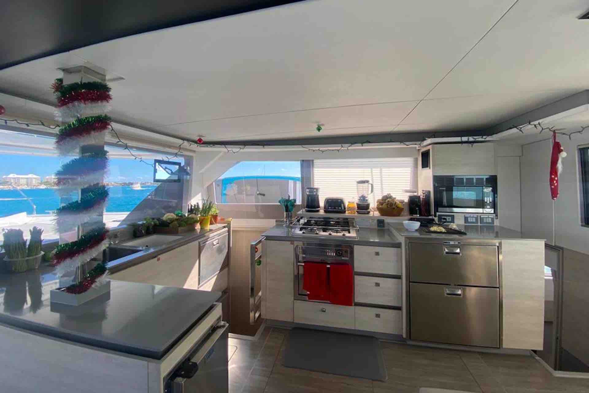 San Blas Charter catamaran spacious kitchen