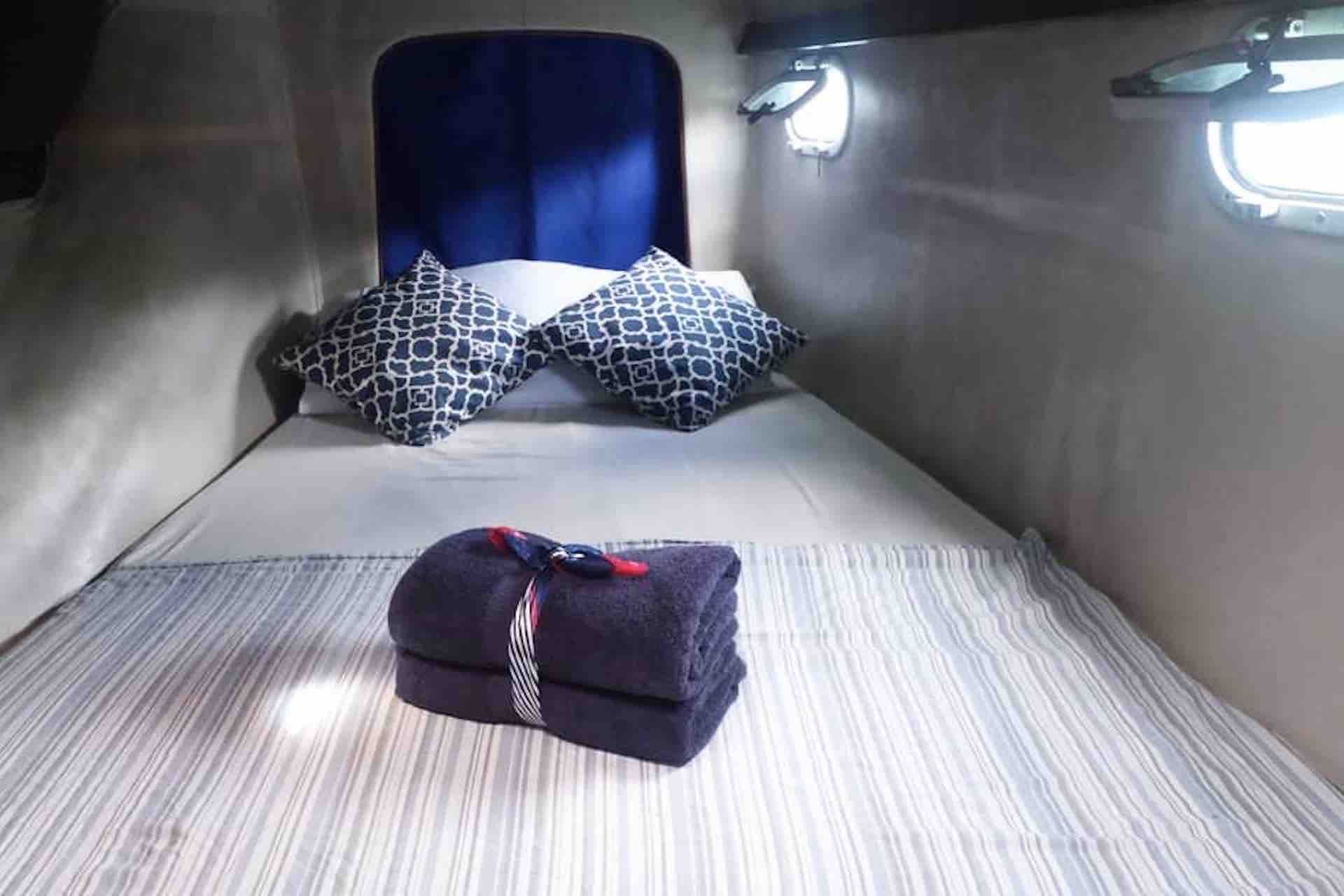Charter 360 catamaran bedroom 2