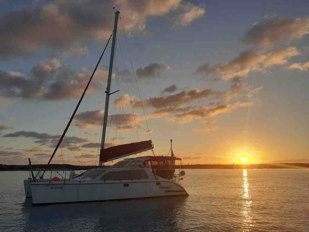 San Blas Windswept Catamaran at sunset