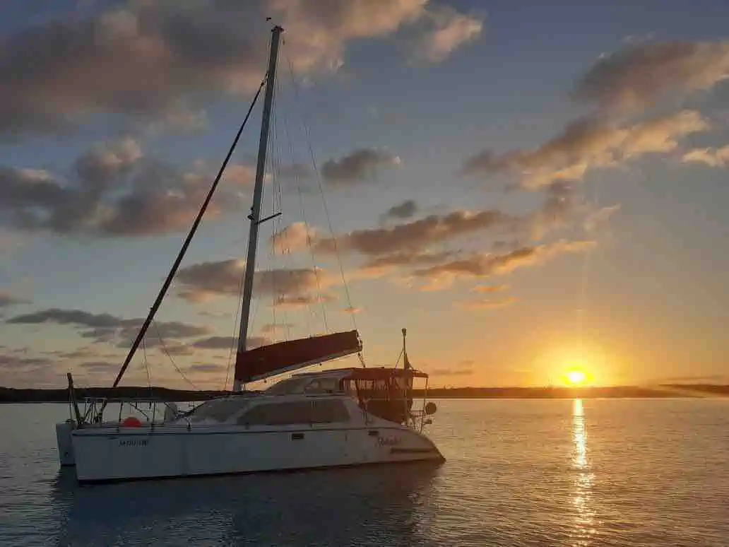 San Blas Windswept Catamaran at sunset