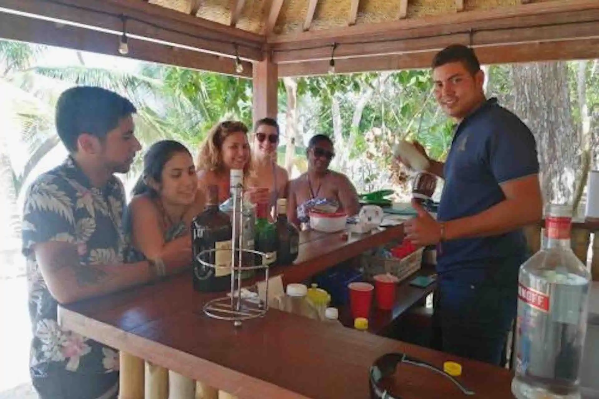 Las Perlas island Sonny Island Resort Panama beach bar