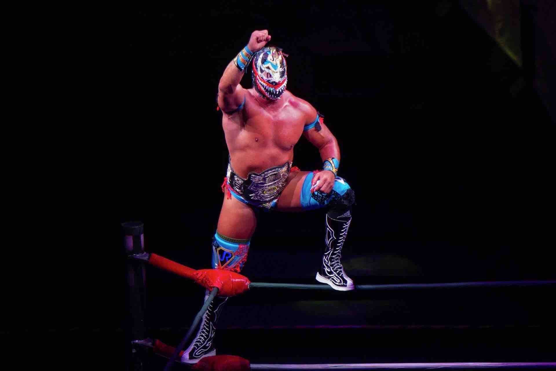Lucha Libre Mexico City wrestler on ring