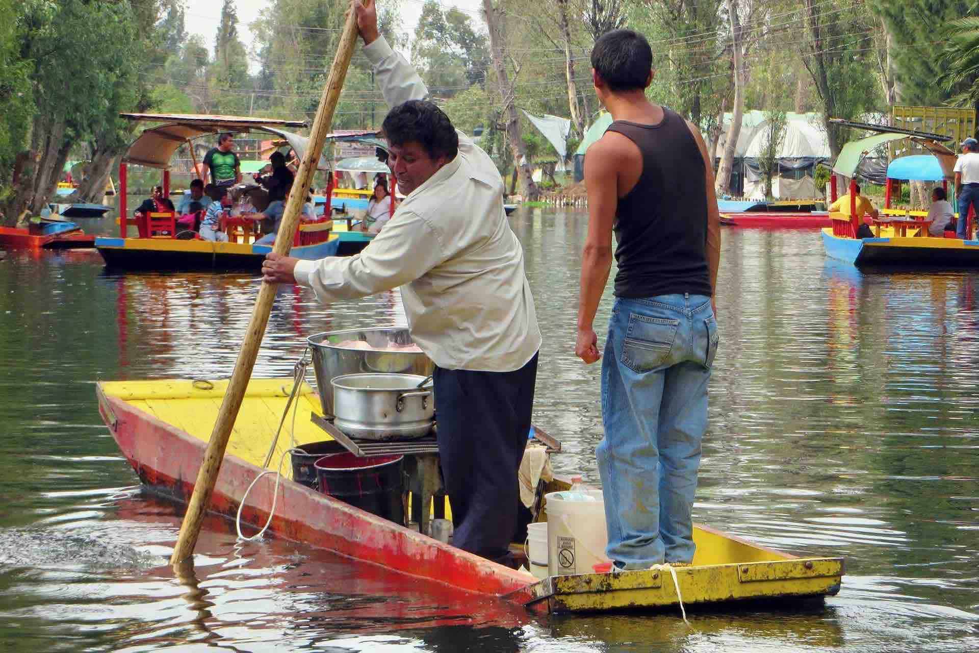 Xochimilco boat vendor Mexico City Frida Kahlo tour