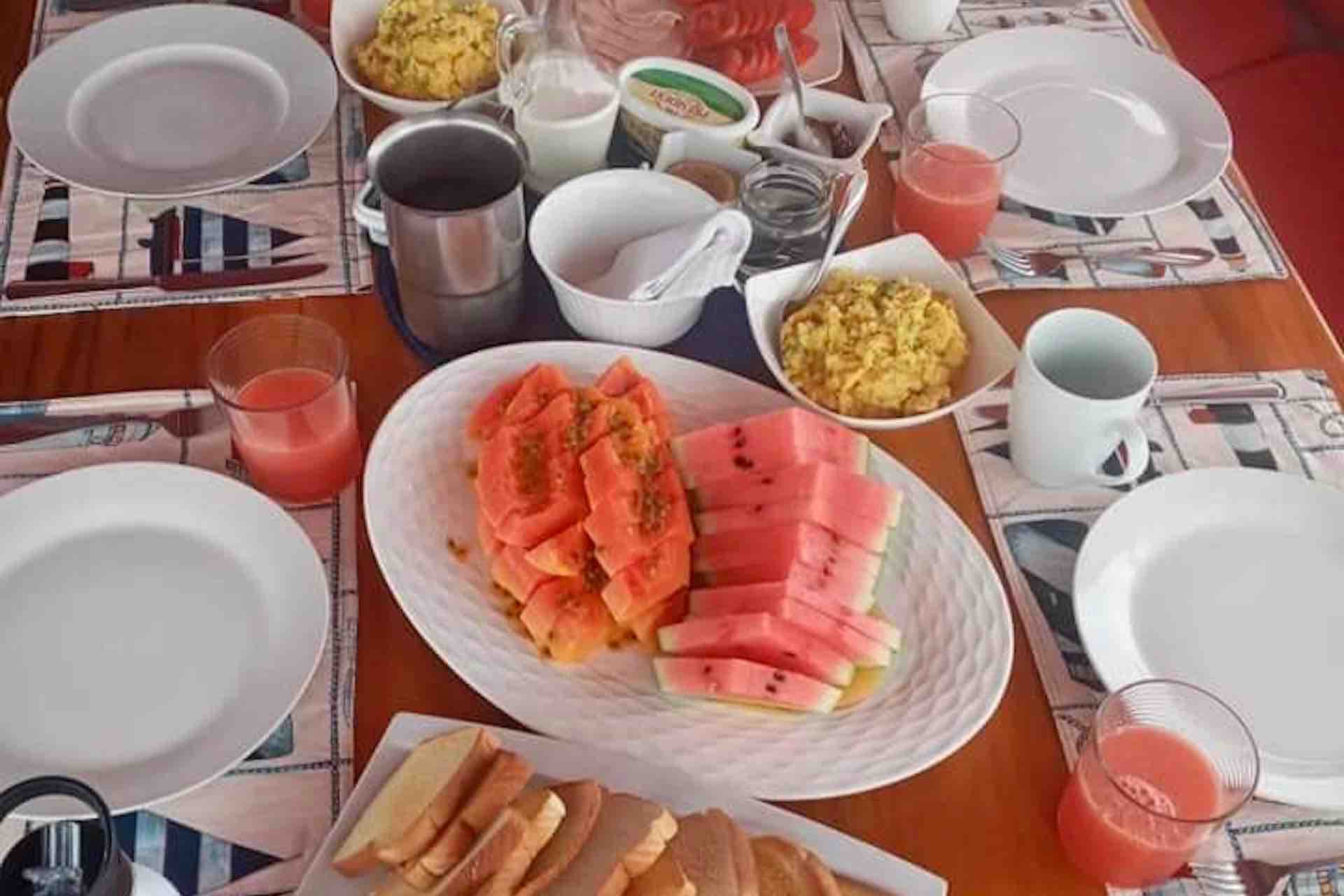 San Blas catamaran charter breakfast 1