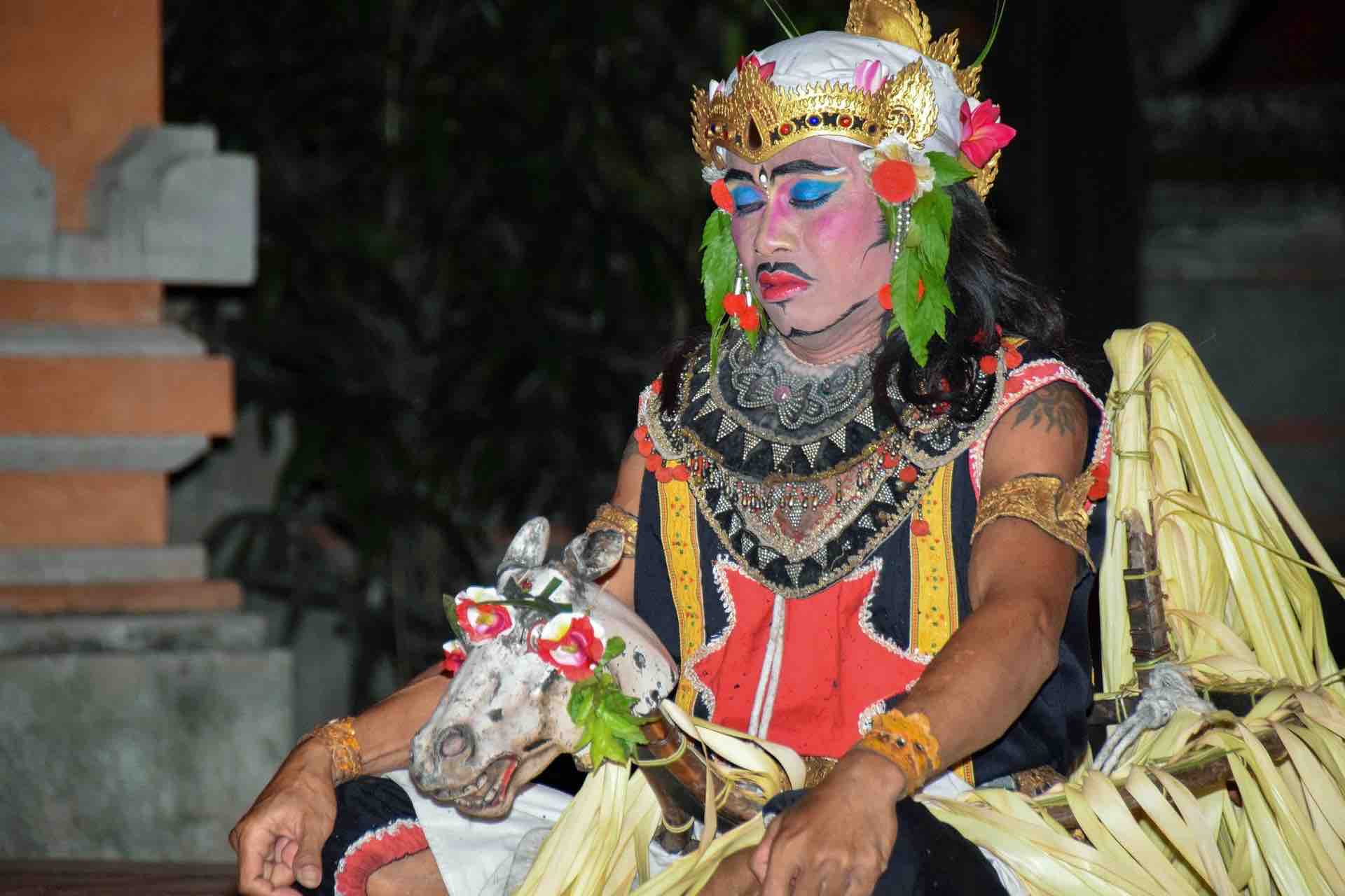 Bali Ubud masked man makeup 1