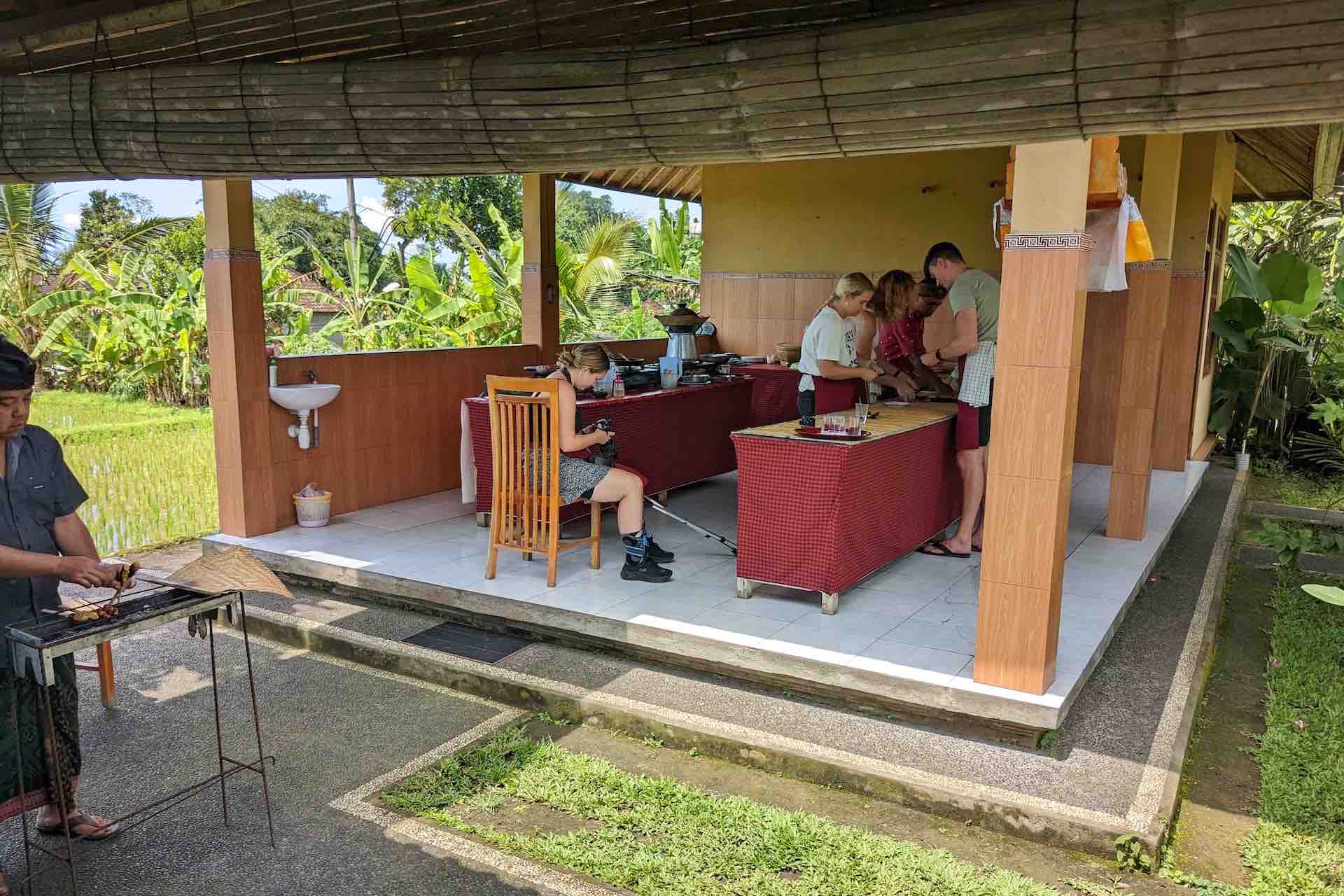 Bali cooking class setting