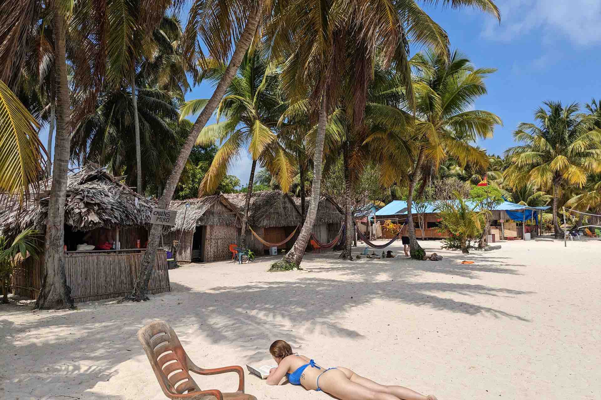 Isla Miro San Blas private beach san blas overnight package view cabins