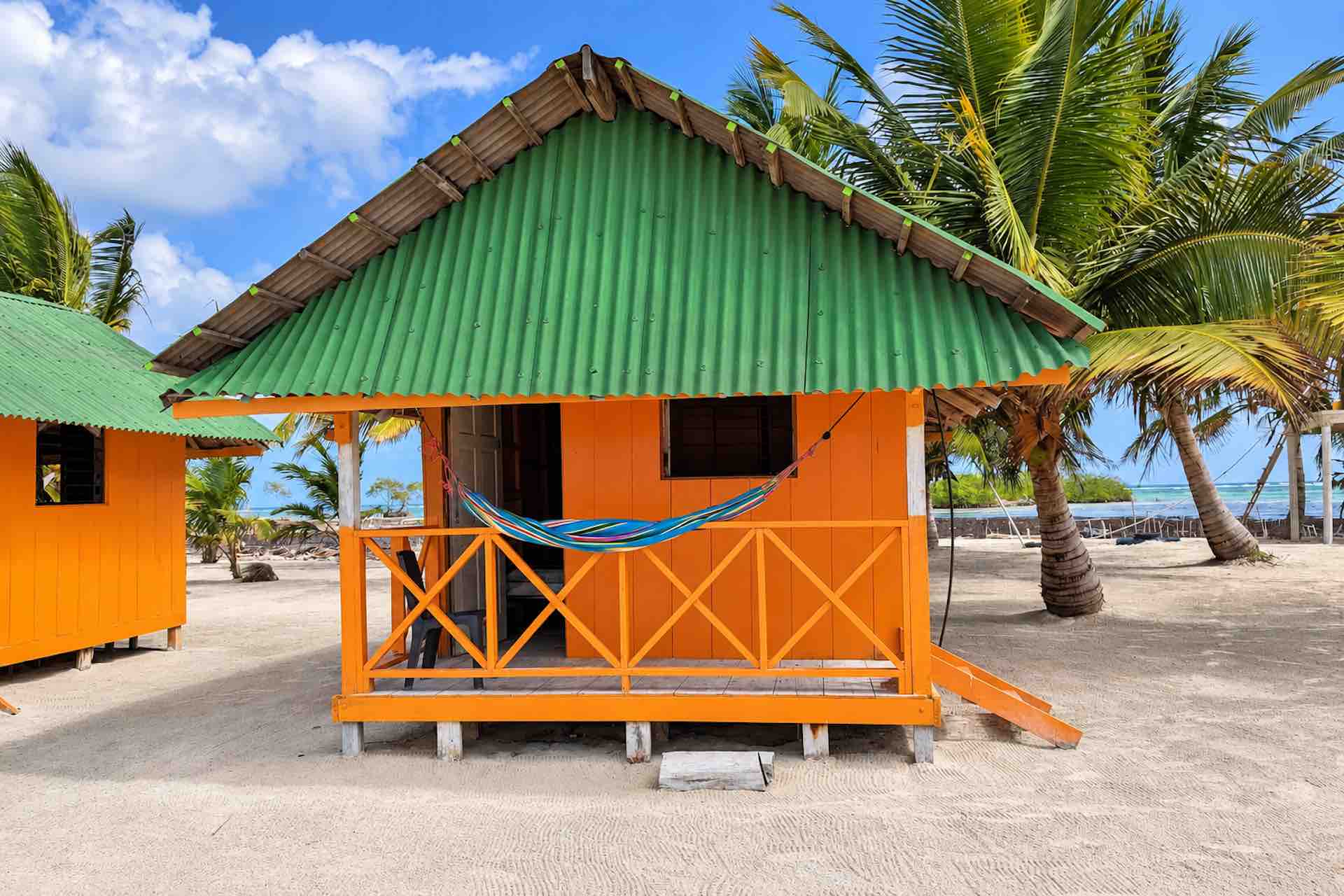 Front exterior of a private cabin on Isla Miryadup
