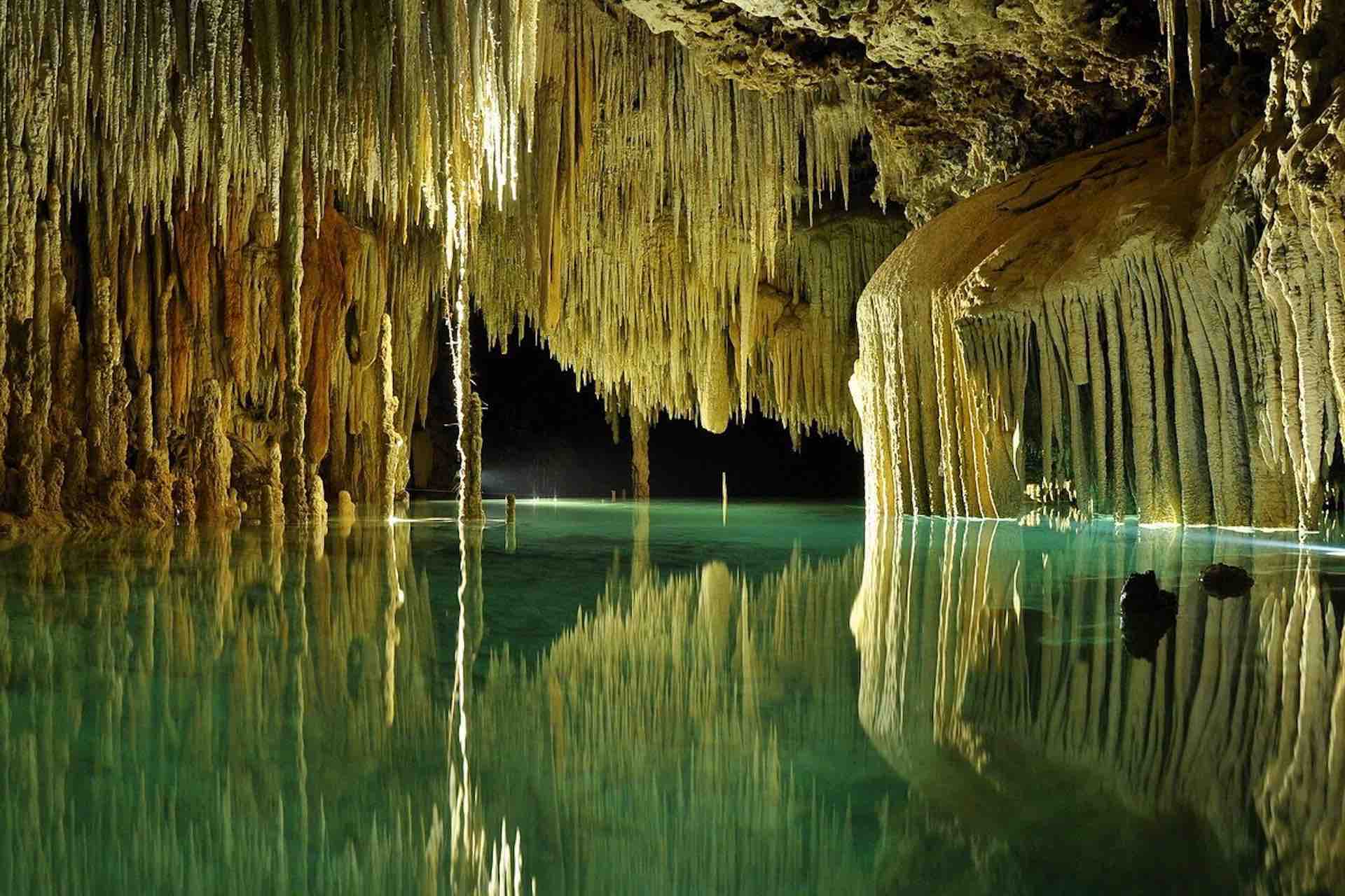 ATV Playa del Carmen Secret Caves tour lagoon