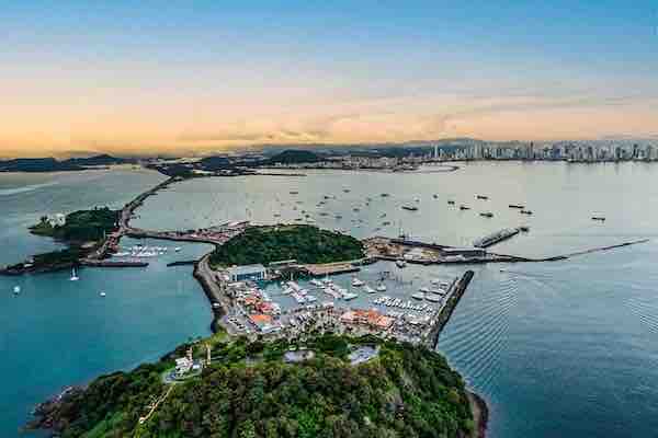 Amador Causeway – Panama City Aerial view of Amador Causeway and Panama City