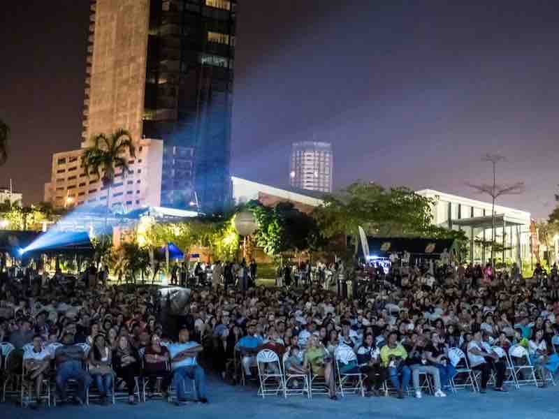 Moviegoers at the International Film Festival in Panama City,nternational Film Festival Panama, Things to do in Panama City, Panama cultural events Moviegoers attending a red carpet event at the International Film Festival in Panama City